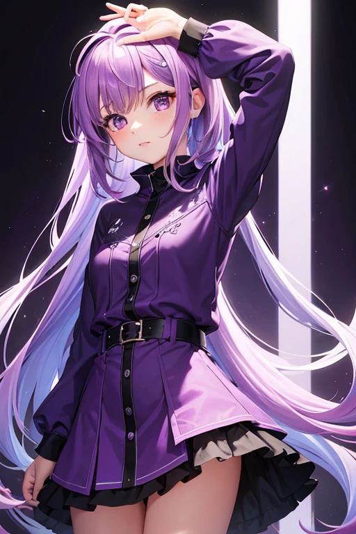 a girl, Technicolor Purple, soft, rayonism