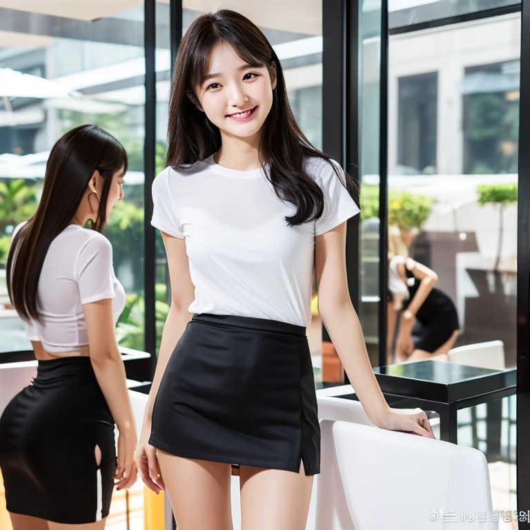 Highly detailed CG Unity 8K wallpapers, Highest quality, Very detailed, masterpiece, Realistic, photo Realistic, Very detailedかわいい, 20-year-old, Anatomically correct fingers、Perfect Fingers、(((Do-it-yourself skirt lift:1.2))), (Lift it yourself), (((Not wearing panties))、((blush)), ((Gaze Here))、(((Confused expression:1.4)))、((エナメル素材のShiny Costume:1.2))、Pleated mini skirt、Japan、motor Show、Convention Hall、Beautiful lighting、Jet Black Hair、Long Hair、((showing vagina yourself))、((Enamel costume))、((Shiny Costume))、barefoot、Plump thighs、(((pubic hair:1.2)))、(Headband)、Spread your legs、