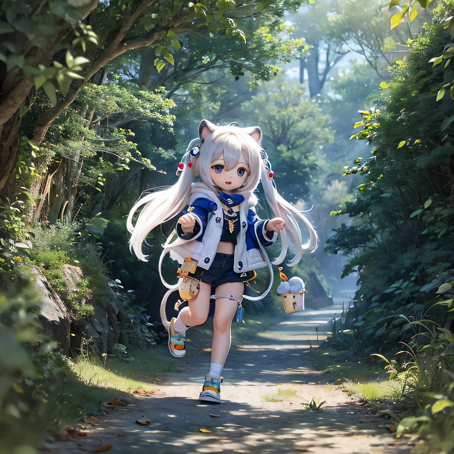 white tiger girls chibi run