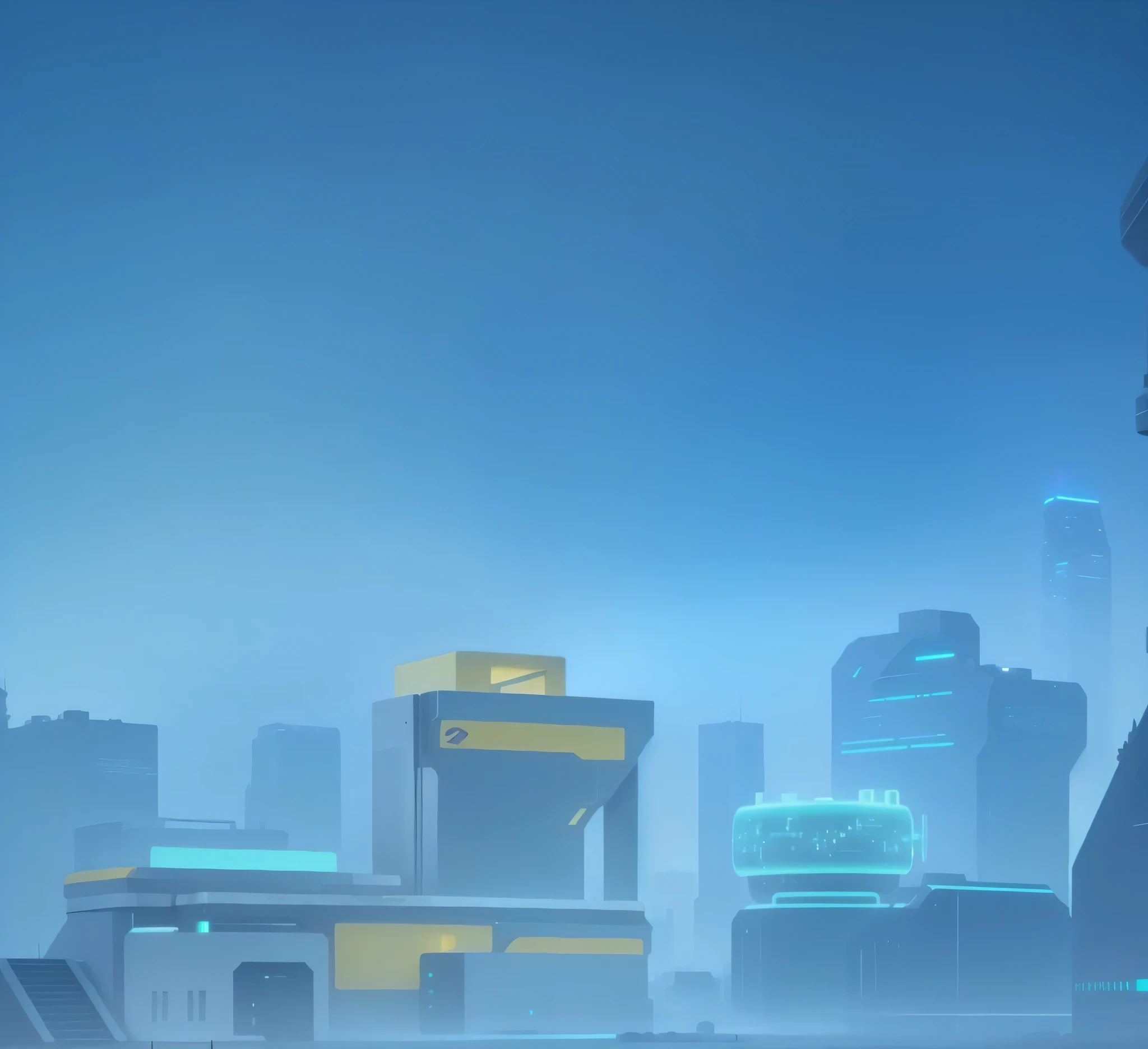 futuristic city, With circular energy matrix, Futuristic Cyberpunk 2077, --automatic