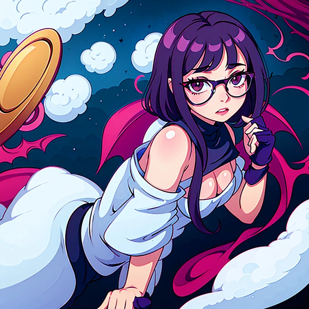 Demon girl with glasses
