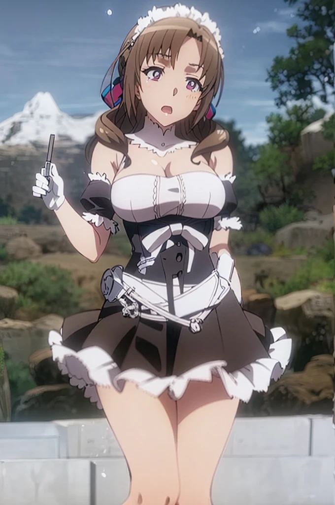 1Girl, Mamako Oosuki In the anime Okaasan Online, Very big breasts, Very detailed 