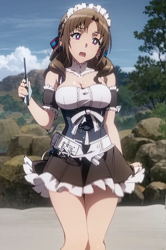 1Girl, Mamako Oosuki In the anime Okaasan Online, Very big breasts, Very detailed 