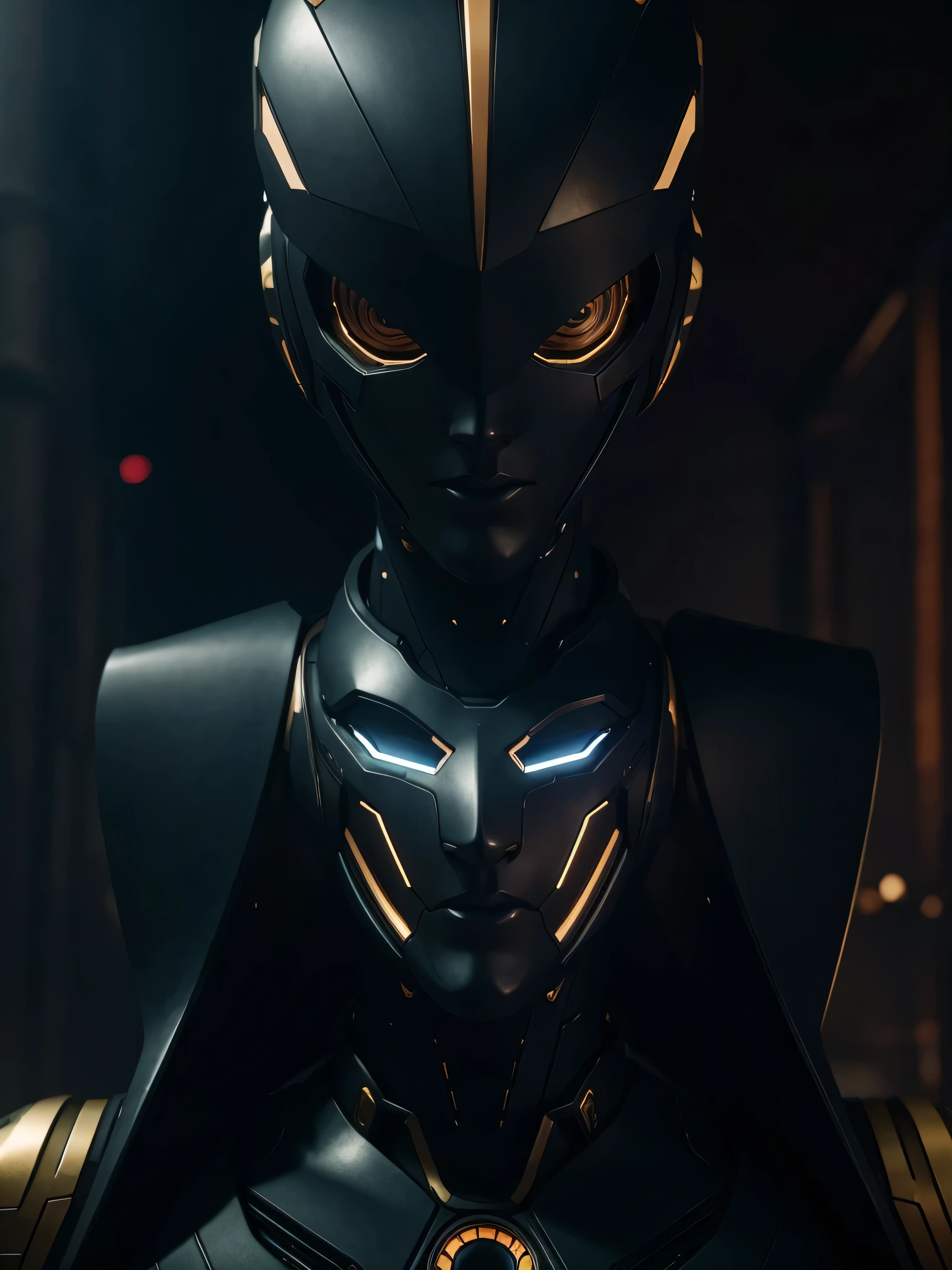 there is a statue of a robot with a large head, cyber steampunk 8 k 3 d, detailed humanoid, cinematic 3d render, art nouveau octane render, hyperdetailed fantasy character, portrait of a humanoid alien, portrait of female humanoid, small character. unreal engine 5, intricate 8 k render, 8 k cg render, 8k portrait render