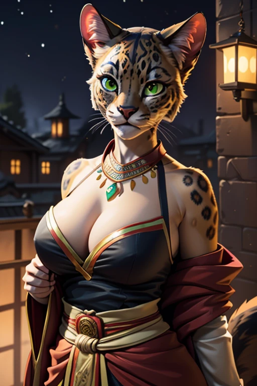 ((super high quality)), ((master piece)), girl khajiit, shinobi girl, artificial cat, furry cat, ((Only cat ears, There is no other)), ((there&#39;s a cat there&#39;short fluffy tail on the back)), ((face clean)), beautiful cute face, beautiful woman&#39;s lips, charming beauty, ((stern look)), Close your eyes and look at the camera, ((Dark skin color, black leopard)), ((dark skin color)), body glare, ((detailed beautiful female eyes)), ((yellow-green eyes)), beautiful woman&#39;s hands, ((perfect woman image)), Ideal female body type, beautiful waist, big thighs, ((delicate and beautiful)), has a fascinating value, epic stance ((close up of face)), ((Ethnic clothing,Revealing tribal clothing, セクシーなEthnic clothing, sexy cleavage), background: Japan in the 16th century, prison, night, ((Depth of the bounds written)), ((High quality and clear images)), ((vivid details)), ((very detailed)), realistic, Professional photography session, ((clear focus)), ((comics)), anime, NSFW