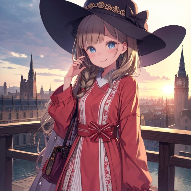 masterpiece, highest quality、Medium wide shot、cowboy shot、1. A woman with beautiful eyes、smile、sightseeing、Sightseeing、