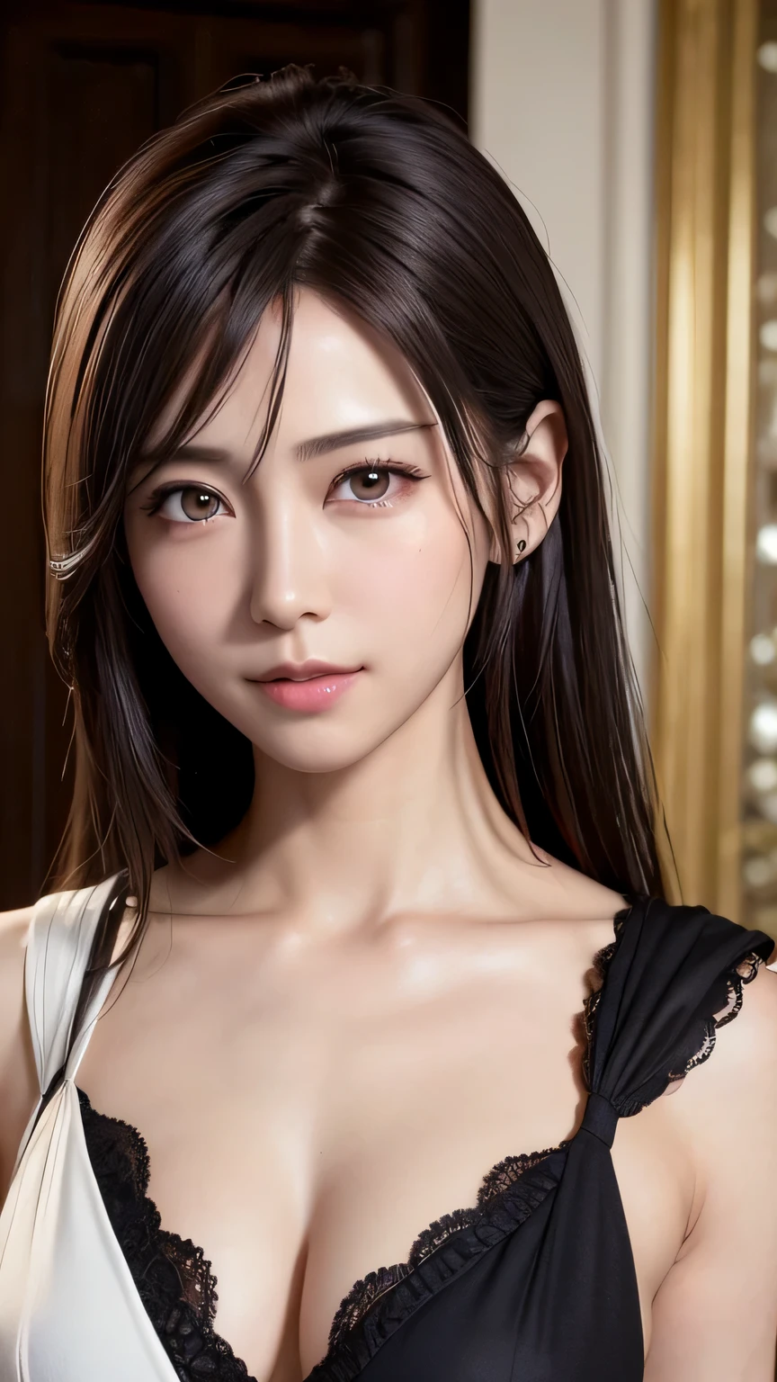 masterpiece, masterpiece, highest quality, highest quality, realistic, unity, 8k wallpaper, official art, very detailed CG unity 8k wallpaper, (realistic: 1.4), Super detailed, High resolution, Super detailed, wonderful, small details , movie lighting, (Brown|black hair:1.4), medium hair, (reality skin:1.2), (light Brown skin:1.2), beautiful details, The eyes and face are very detailed., Beautiful eyes details, huge file size, very detailed and beautiful, black eyes, model shot style,