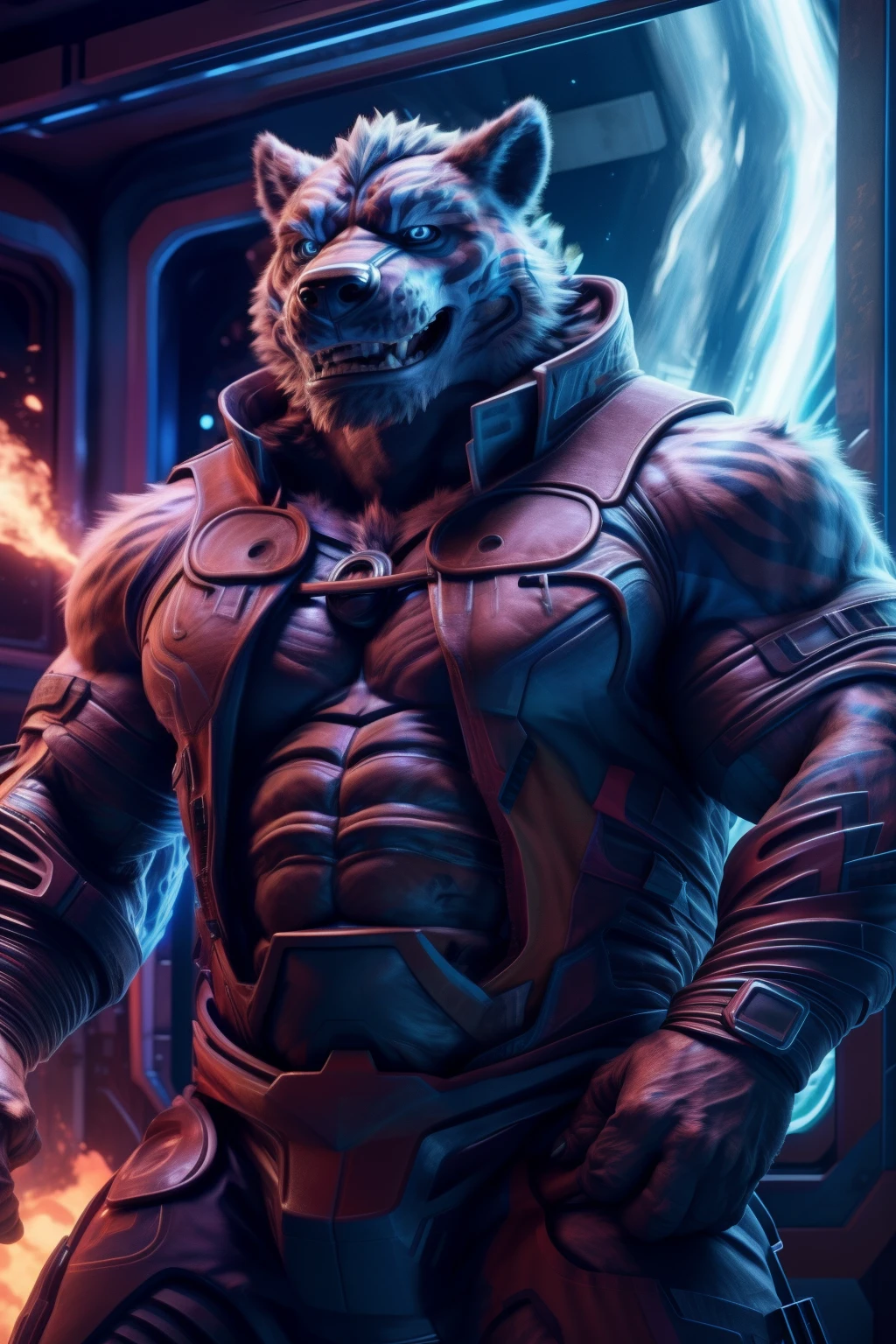 Ganthor, the powerful and vibrant character from the Guardians of the Galaxy, depicted in a striking and dynamic style. His cut and ripped muscular body comes to life with explosive pigmentation, masterfully rendered with intricate details and high-quality textures. The rich colors burst from the canvas, showcasing the S2 artist's exceptional skill and artistry. This remarkable piece is a true masterpiece, trending on ArtStation, and a must-see for any fan of the Guardians of the Galaxy or admirer of realistic, highly detailed art.