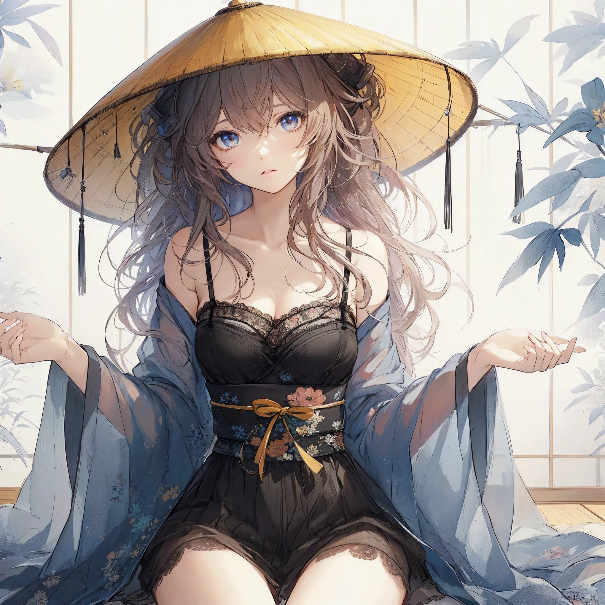 (best quality,4k,8k,highres,masterpiece:1.2),ultra-detailed,(realistic,photorealistic,photo-realistic:1.37),beautiful detailed eyes,beautiful detailed lips,A girl with beautiful eyes, An anime girl wearing a pretty dress, A cute anime wife in a lovely dress, trendy on Pixiv ArtStation, detailed digital anime art, Gwegs on pixiv artstation, a dress wearing , Gwegs' ArtStation pixiv, everyone, beautiful anime girl, cute anime girl, smooth anime CG art, anime style, vibrant colors, soft lighting, detailed drawn beautiful eyes, beautiful cleavage,