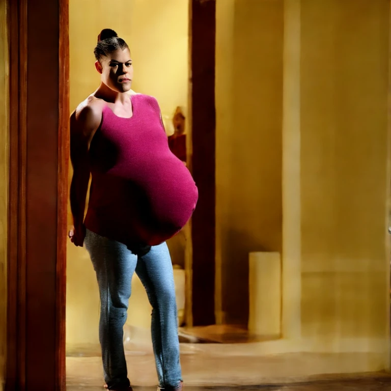  solo extremely  pregnant Lindsay  Shaw full body alone