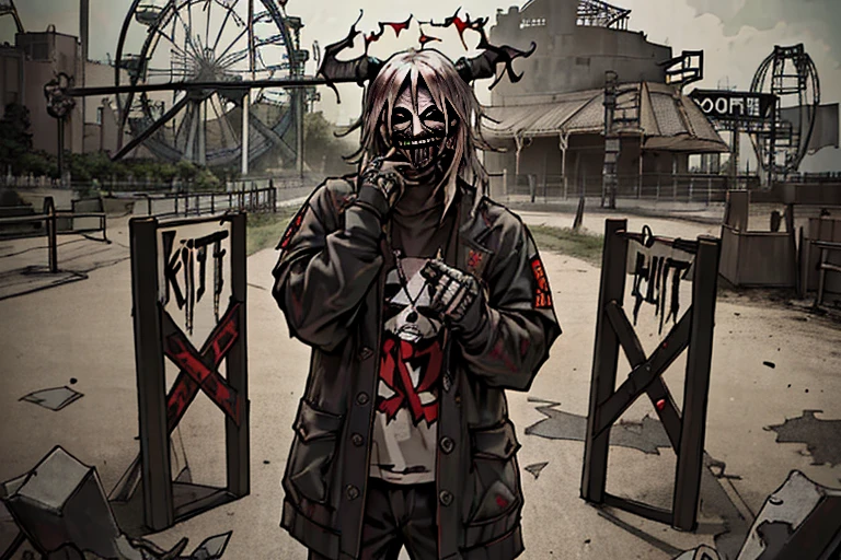 highest quality, High resolution,Ruins of amusement parks、slipknot、kotfest