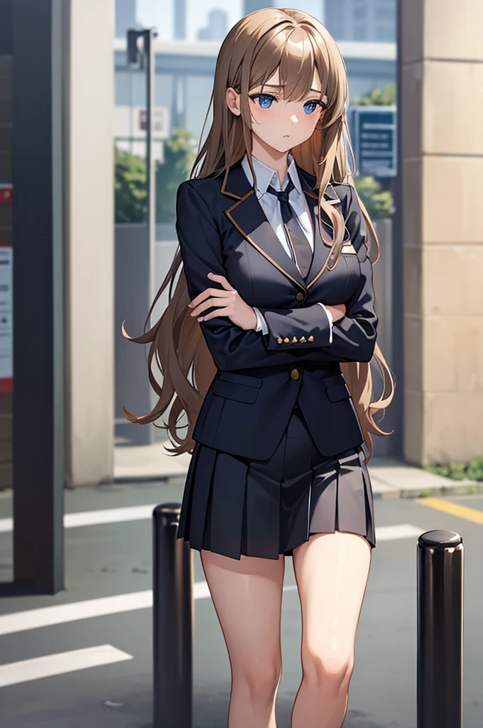 Minami Kotori、Minami Kotori、Brown hair、(Brown Eye Degree:1.5)、One side up、Hair Ribbon、bow ribbon、long、Break the blazer、a blue skirt、jaket、Otonokizaka Uniform、pleatedskirt、student clothes、Winter clothes、BREAK (masterpiece:1.2)、top-quality、hight resolution、unity 8k wall paper、(illustratio:0.8)、(beatiful detailed eyes:1.6)、extra detailed face、Perfect litthing、Highly detailed CG、 (perfect hand、perfect anatomia)、Look at viewers、red blush、Smile with open mouth、Stand on the escalator, (By up escalator), (lower body shot), Thigh Focus, (Taken from the bottom 1.3), (View from behind1.3)、 (Blue stripes々Panties:1.3)、(Skirt that rolls up:1.3)、(Fully exposed panties:1.5),