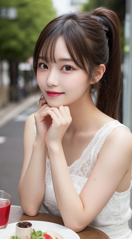 miniT real human skin ((highest quality, 8K, masterpiece :1.3))table top, highest quality, figure, Super detailed, small details, High resolution, 8k wallpaper, 完璧なダイナミックな構figure, detailed and beautiful eyes, long hair,small breasts and natural colored lips, bold sexy pose,smile,Harajuku、20 year old girl、cute、Check out the sexy shots from the lens