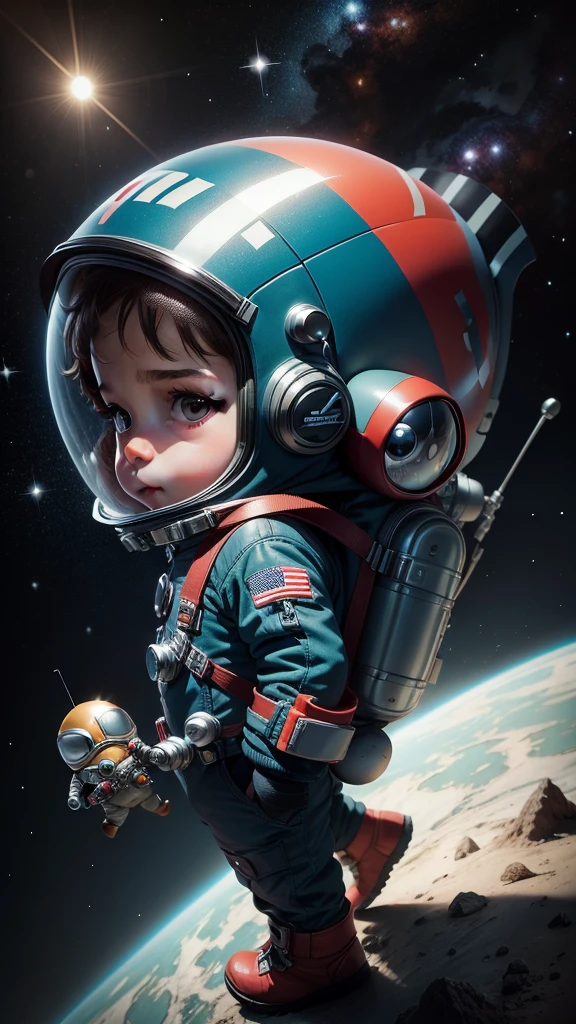 (cute baby boy with astronaut helmet), Munchkin ,Geometric multidimensional wall portrait, livro de arte, Tchibi,
Yang08k, Beautiful, Colouring,
Obras, of the highest quality, best quality, Arte Oficial, Beautiful and Aesthetic,