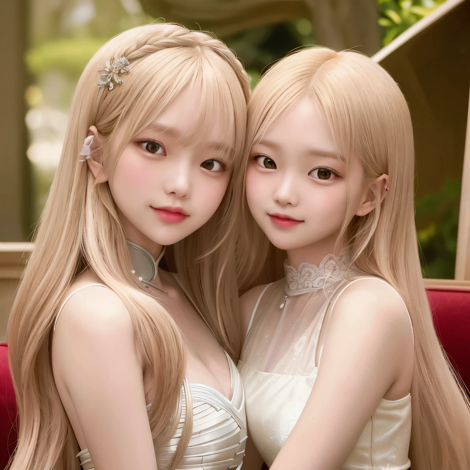 Masterpiece of family life, best quality portrait, 37-year-old man with radiant smile, loving gaze toward beautiful 27-year-old wife, and adoring expression towards cute 12-year-old daughter. Wife's delicate face, soft curves, and expressive eyes, worn exquisitely intricate silk gown, symbolizing grace and elegance. Daughter's vibrant, curious expression, playful outfit accentuated by her shiny blonde locks, illustrating the bond between father and . High definition, 4K resolution, skillfully rendered with remarkable details in every feature and emotion. Captured professionally with a Nikon D750F, prime