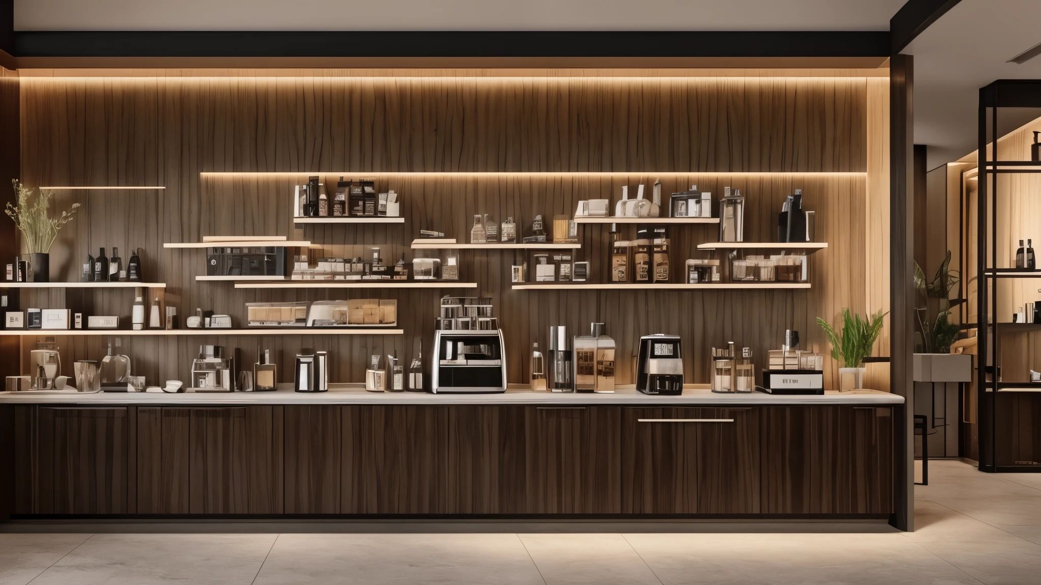 Fashionable coffe bar scene
