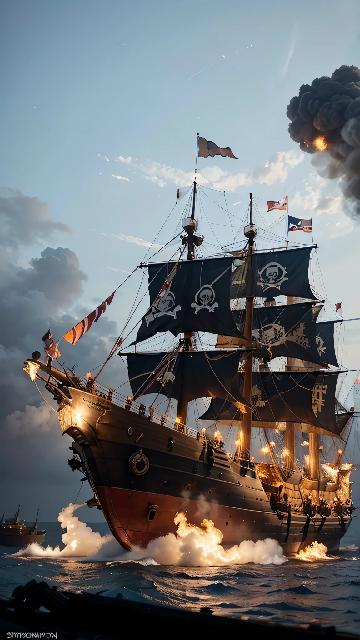 Fire Pirate ship, best quality