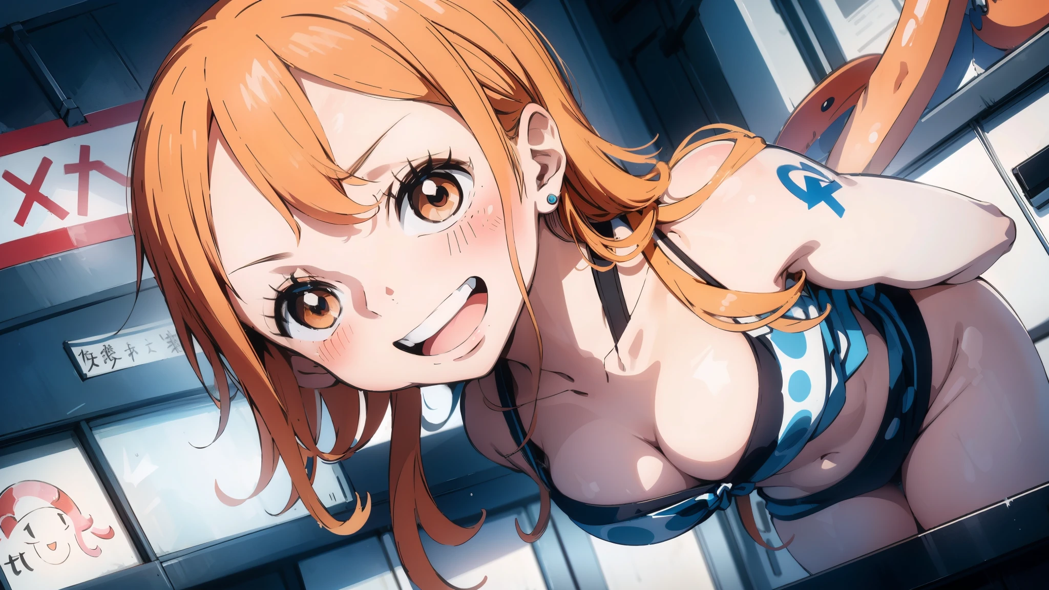 (girl child:1.ung,(12 year old girl:1.2)、(short:1.2)、(baby face:1.2)、excellent anatomy, masterpiece, highest quality, 4k, 8K, professional photography, soft light, sharp focus、one piece nami, orange hair, open lips, lipstick, (shop, mall, clothes shop, work), (blush, Excited, Happy, smile, open your mouth, shopping bag, Shabby, Sweat), blush、(NSFW:1.3),(sex with tentacles:1.6), spread your legs, lie on the desk, chest comes out, cute face, embarrassing, ecstasy, close your mouth, event venue, Shooting with a camera、face flushed、put dick in pussy、(spread your legs,cum dripping from pussy:1.2), (tits、belly button、Normal position: 1.5)、No panties、 (pussy:1.2), Wild Rift、(pussy juice:1.1), pussy water,Kagamine Rin、(nude:1.2)、Engorged nipples、pleasure、troubled face、pleasant face、happy face、happy、embarrassing、Sweat、Completely naked、