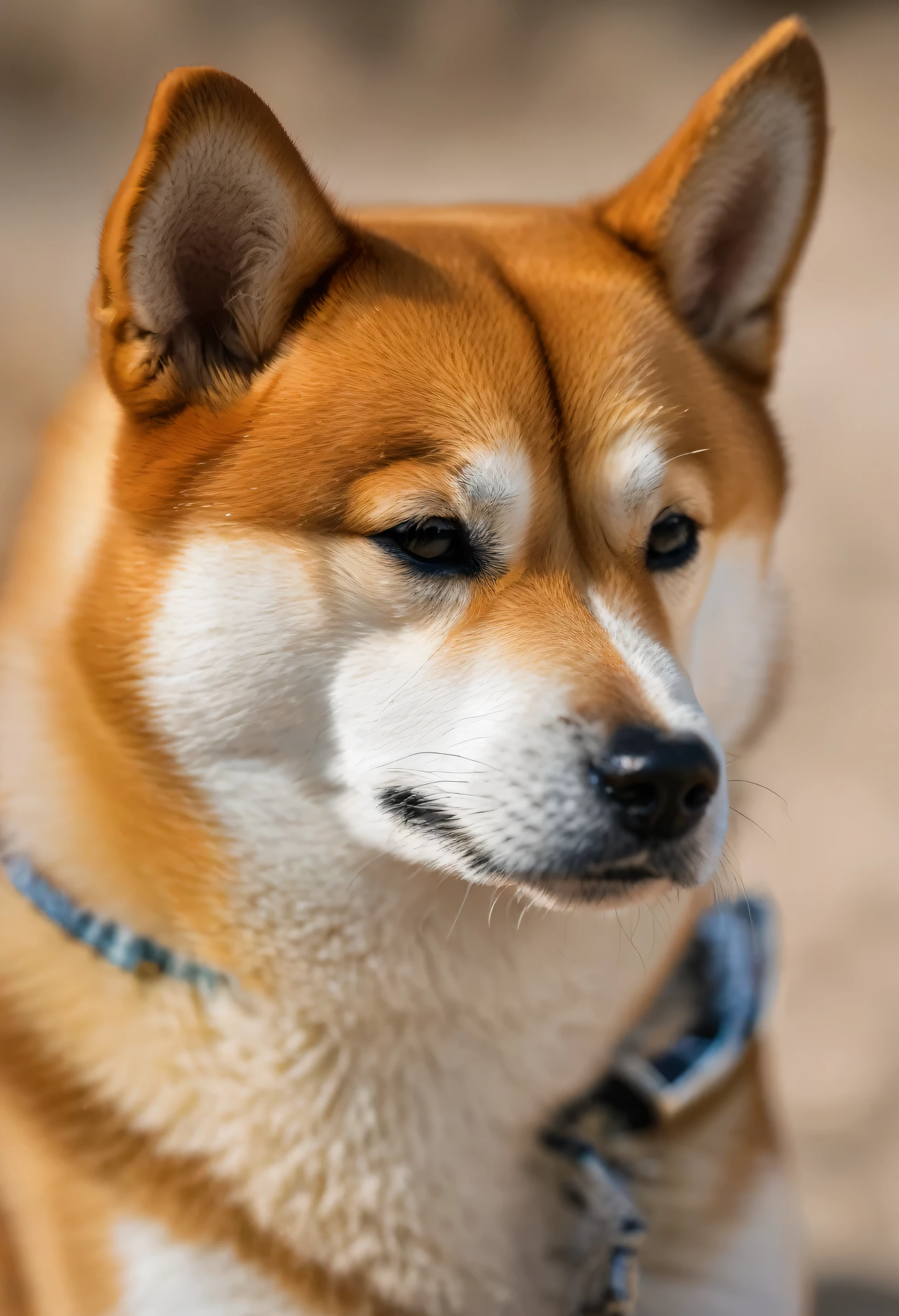 An ultra detailed photo of shiba inu in india, ultra sharp focus, award winning photo, perfect contrast, high sharpness, ultra detailed photography
