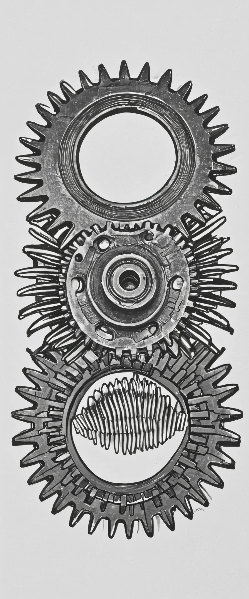 Draw 100 teeth gear