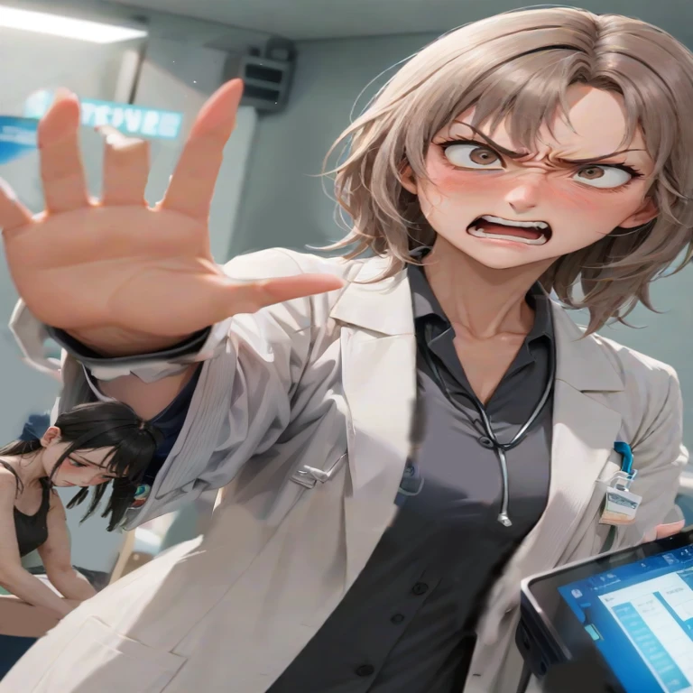 Crisp white labcoat