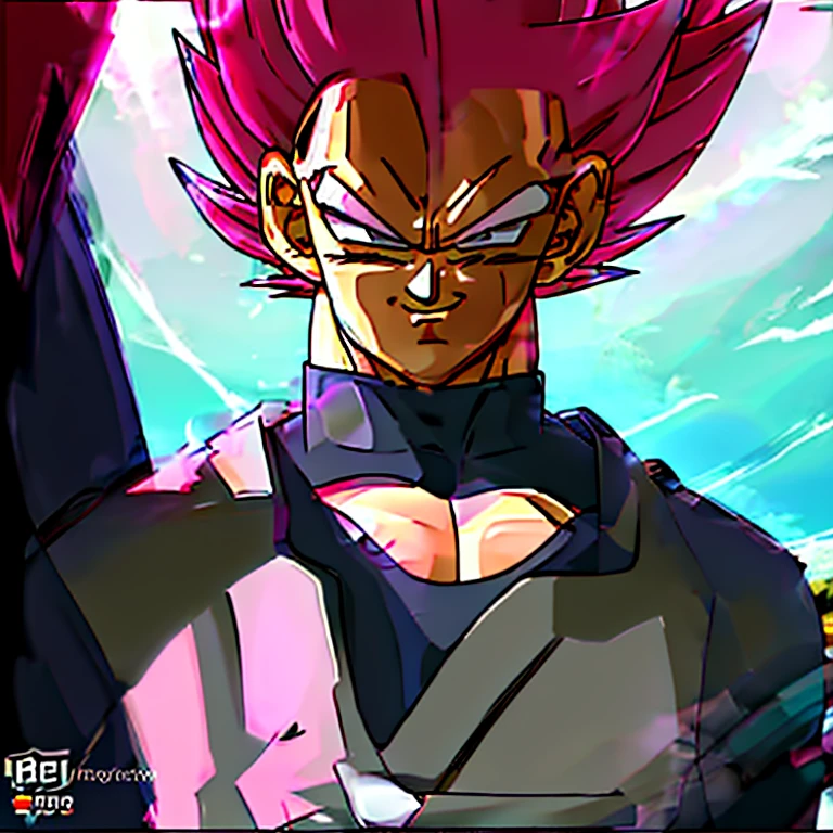  Vegeta Cosplaying as Goku Black, Highly Detailed, best quality, masterpiece, super detail, high details