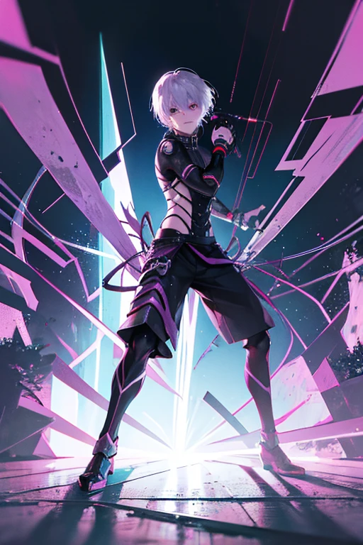 epic anime style, purple lightning, evil temperament, 18-year-old female shadow assassin, glowing black aura, shadow supervisor, handsome face, brilliant and majestic. Beautiful standard body and complete body structure. full body shot of a woman with lightning in his hand, an epic anime about a purple energy woman, in a battle stance with dark hair and glowing eyes looking at the viewer. Cool Gapmoe Yandere, menacing look, gintama's Hijikata Toushirou, inspired by Masanobu Okumura, the originator of the anime art style, Nobutaka Ike, the night war rages behind him. Highest image quality 8K, details everything 8K, god killer, with Excalibur sword lighting.
