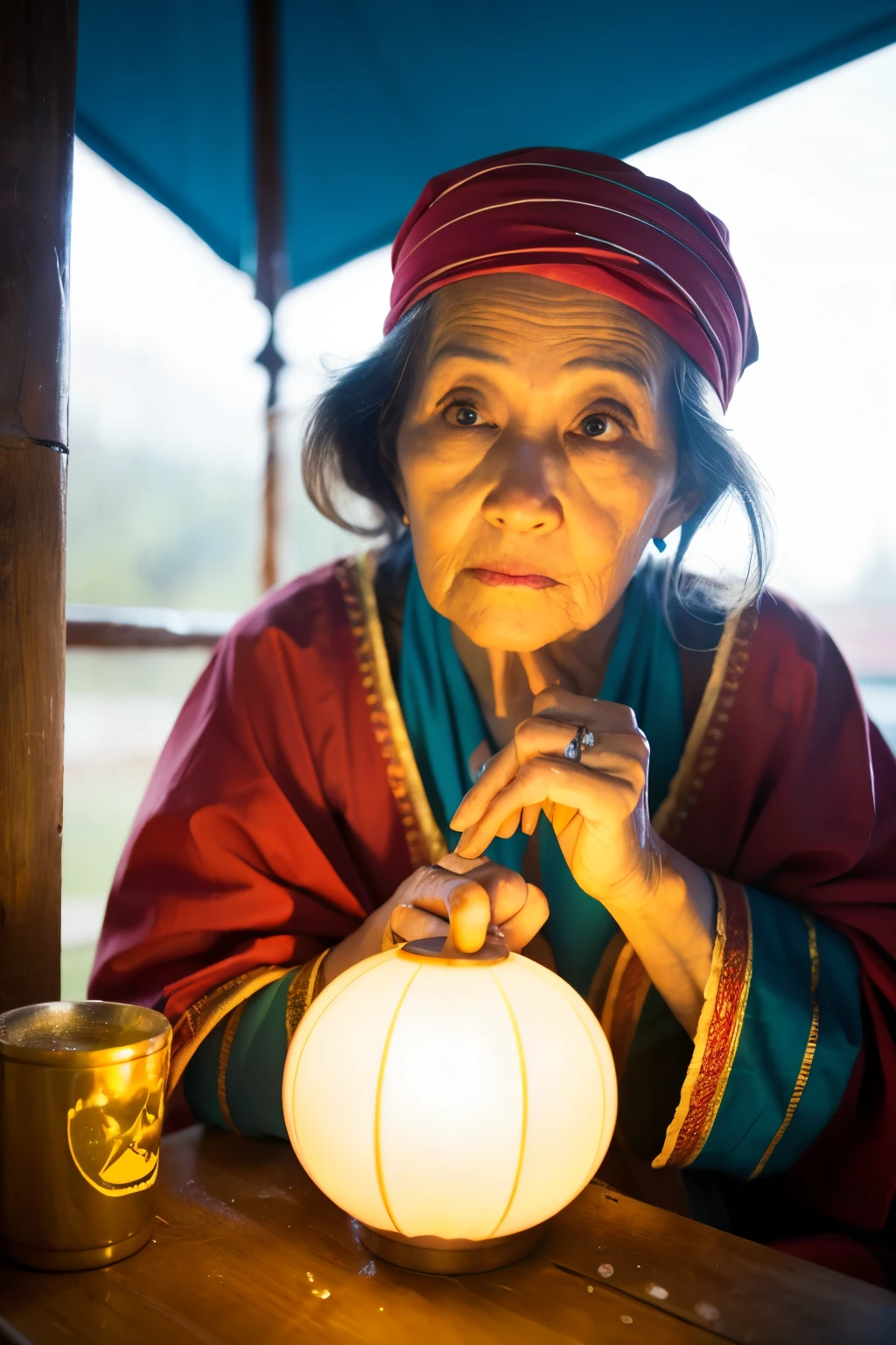 Fortune teller grandma highest quality AI