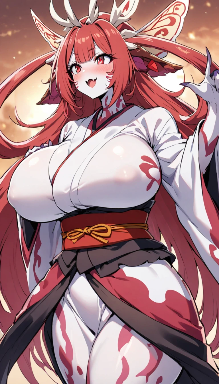 moth
Neck hair
hairy
antenna
four hands
Big
Breast expansion
kimono
red eye
monster girl
personification