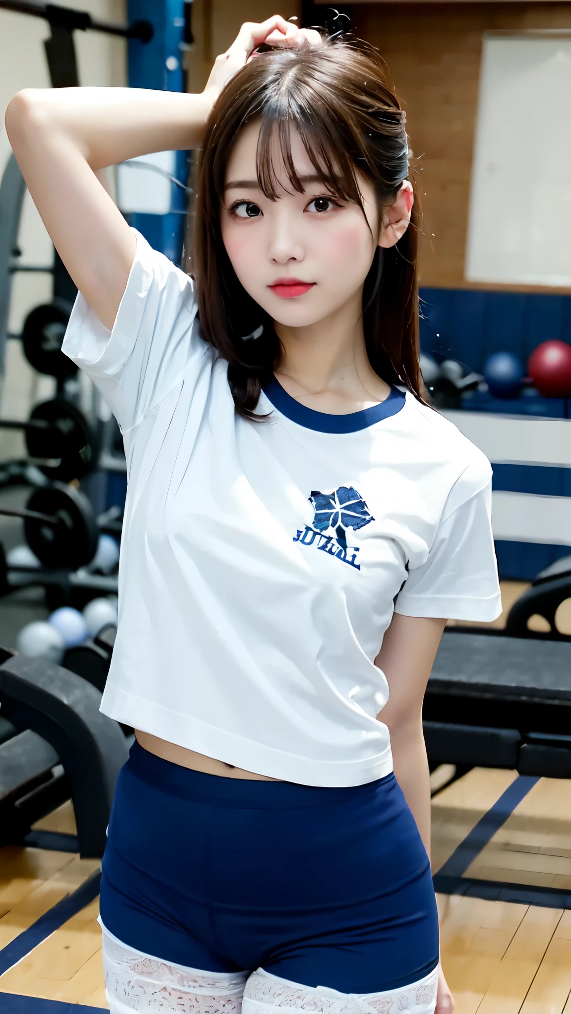 best quality, masterpiece, Ultra-high resolution, original photo, (lifelike:1.4), 1 girl, Detailed face, Cowboy shooting, exist (Blue collar white tight shirt, Tight high-cut blue sports shorts,White and transparent),exist学校厕所里，躺exist充满水的浴缸里，躺exist充满水的浴缸里，legs spread，legs spread，The turbulent posture，The turbulent posture，Large Breasts, protrude, protrude,protrude,Unbuttoned clothes,,All clothes are soaked through, All clothes are soaked through, Wet clothes cling to the body, Wet clothes cling to the body, (Yao Liu:1.2), Tie your hair into a bun，Tie your hair into a bun, Bokeh, beautiful lightexistg, model posexistg, Perfect body，Pretty face，Beautiful -yeld giPull up to show underwear，legs spread，There is a sticky liquid flowing down the inside of the leg，The front of my pants is soaked，Transparent underwear，The small seam below is recessed，Water leaks out from the cracks，Soaked underwear，Upper front of hip，Exposure