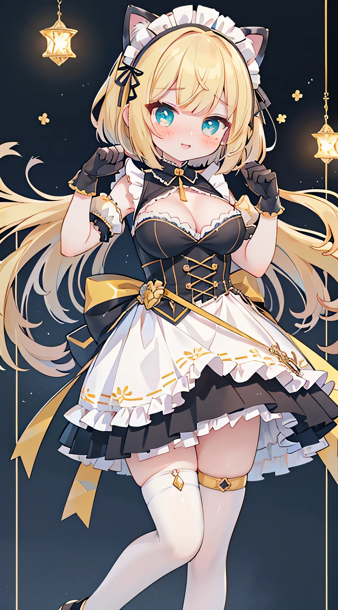 masterpiece,best quality,official art,extremely detailed CG unity 8k wallpaper, day, bishoujo, blonde hair, antenna hair, hime_cut, short hair, ta hairband, aqua eyes, beautiful detailed eyes, heart in eye, heart-shaped pupils, embarrassed , shy, nose blush , blush, naughty_face, endured_face, crying with eyes open, yellow eyes, huge breasts, between breasts, breasts apart, hanging breasts, bouncing breasts, breasts out, Maid attire,Slimming clothes,bare_shoulders, white thighhighs, frilled socks, leg belt, uwabaki, maid_headdress, armband, armlet, arm strap, elbow gloves , half gloves , wristband, wrist_cuffs, cat_pose, adjusting_thighhigh, humiliation, x-ray/cross-section/internal_cumshot, peeing, bra_lift, public, Z-Shape Hood