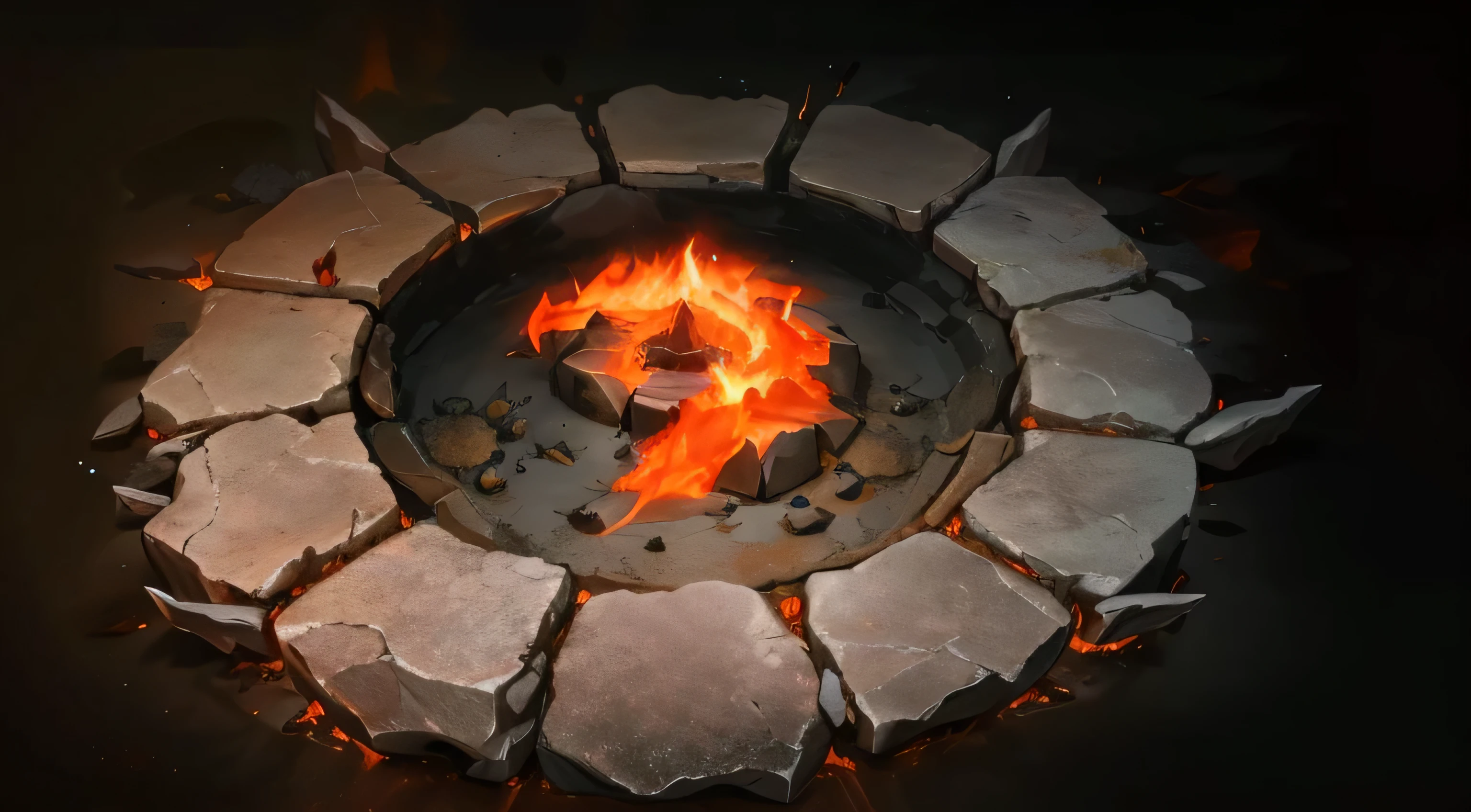 ground,The formation of stones,There's fire and lava burning inside, Portal to the Lost Flame Realm, flame stones are scattered, hellfire background, fire element, Research the Hell Rift Portal, Dota 2 concept art, artifact dota2, fire power flames spinning, fire dragon,Holy Fire Spell Art, Dark concept art