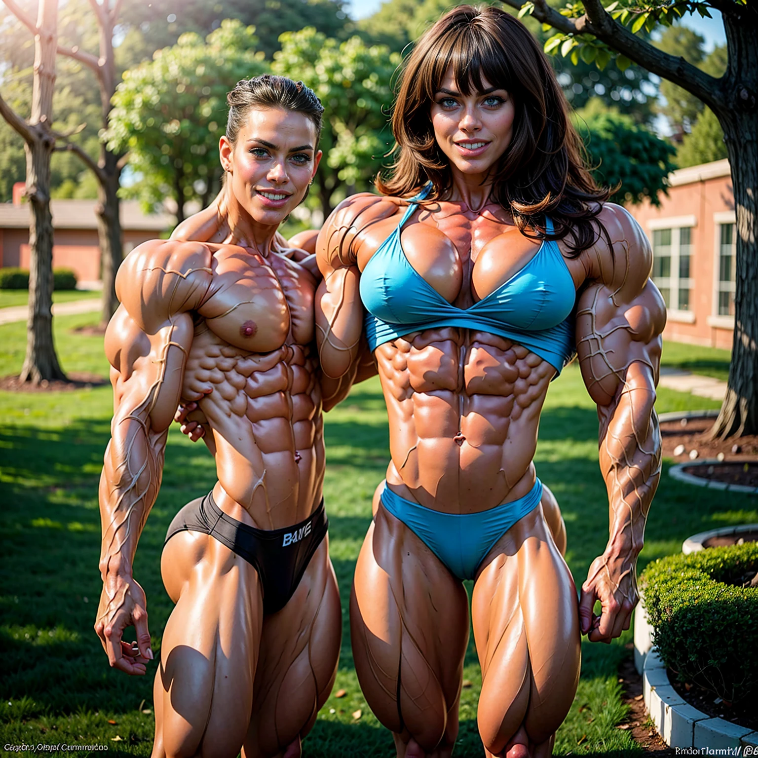 IFBB female bodybuilder cara delevingne, bodybuilder veins, ripped abs, extremely vascular, veins everywhere, (Masterpiece), (Best Quality), (Super Detail), (disheveled Hair), (Illustration), (1 Girl), (Interview), (Brief Background), Beautiful Detailed Eyes, Delicate Beautiful Face, Floating, (High Saturation), (Shine), Focus on Face, Black Hair, Bangs, Full Smile, Floating Hair. girl, maiden in love, pixiv illustration, top quality, super detailed, smile, clever, beautiful face, 4K, nature, sunlight through trees,
