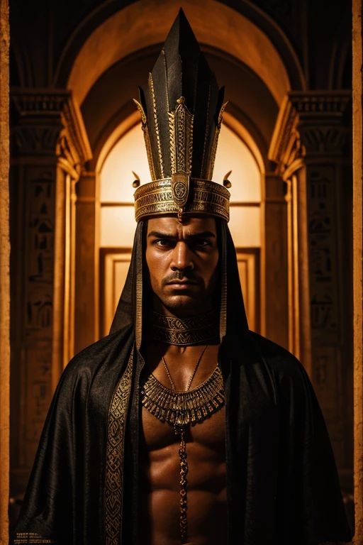 a portrait of an angry, egypt god, intricate outfit, epic realistic, kit, aesthetic, cinematic, insane details, hyperdetailed, dimmed colors, muted colors, film grainy, slate, lut, spooky, vignette, tomb inside, mugshot, art by rutkowski,