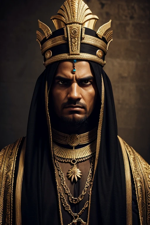 a portrait of an angry, egypt god, intricate outfit, epic realistic, kit, aesthetic, cinematic, insane details, hyperdetailed, dimmed colors, muted colors, film grainy, slate, lut, spooky, vignette, tomb inside, mugshot, art by rutkowski,