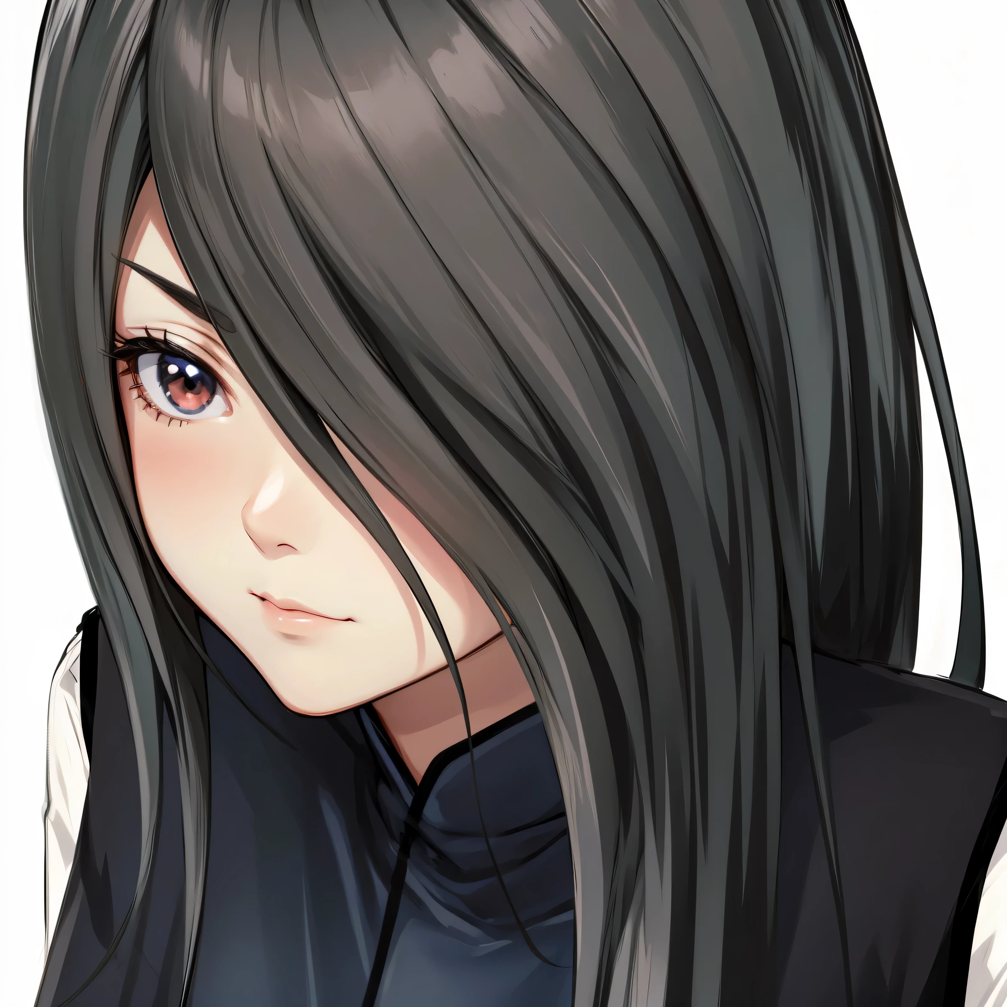 anime girl with long black hair and black eyes, detailed portrait of anime girl, female anime character, young anime girl, close up of a young anime girl, 