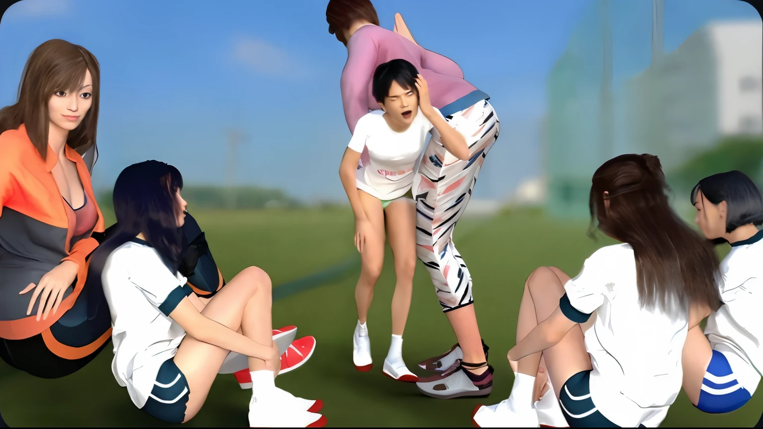 The boy is not wearing pants
