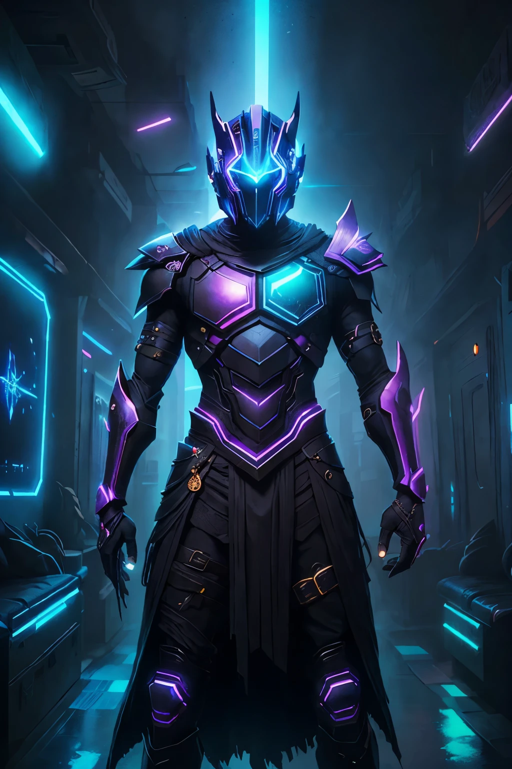 Your POV shot immerses you in the intensity of the moment as you boldly venture through the enigmatic, dark tunnel. Neon lights gleam off your futuristic African-inspired leather armor, casting an ethereal glow that adds a striking contrast to the surrounding darkness. The sensational combination of the neon lights and your armor creates an alluring, futuristic ambiance, heightening the suspense of your journey.
Please note that I assumed the African-inspired attire based on the African context provided, but I can modify it according to your preference or the provided context.
For more intriguing descriptions and visual storytelling using given prompt words, feel