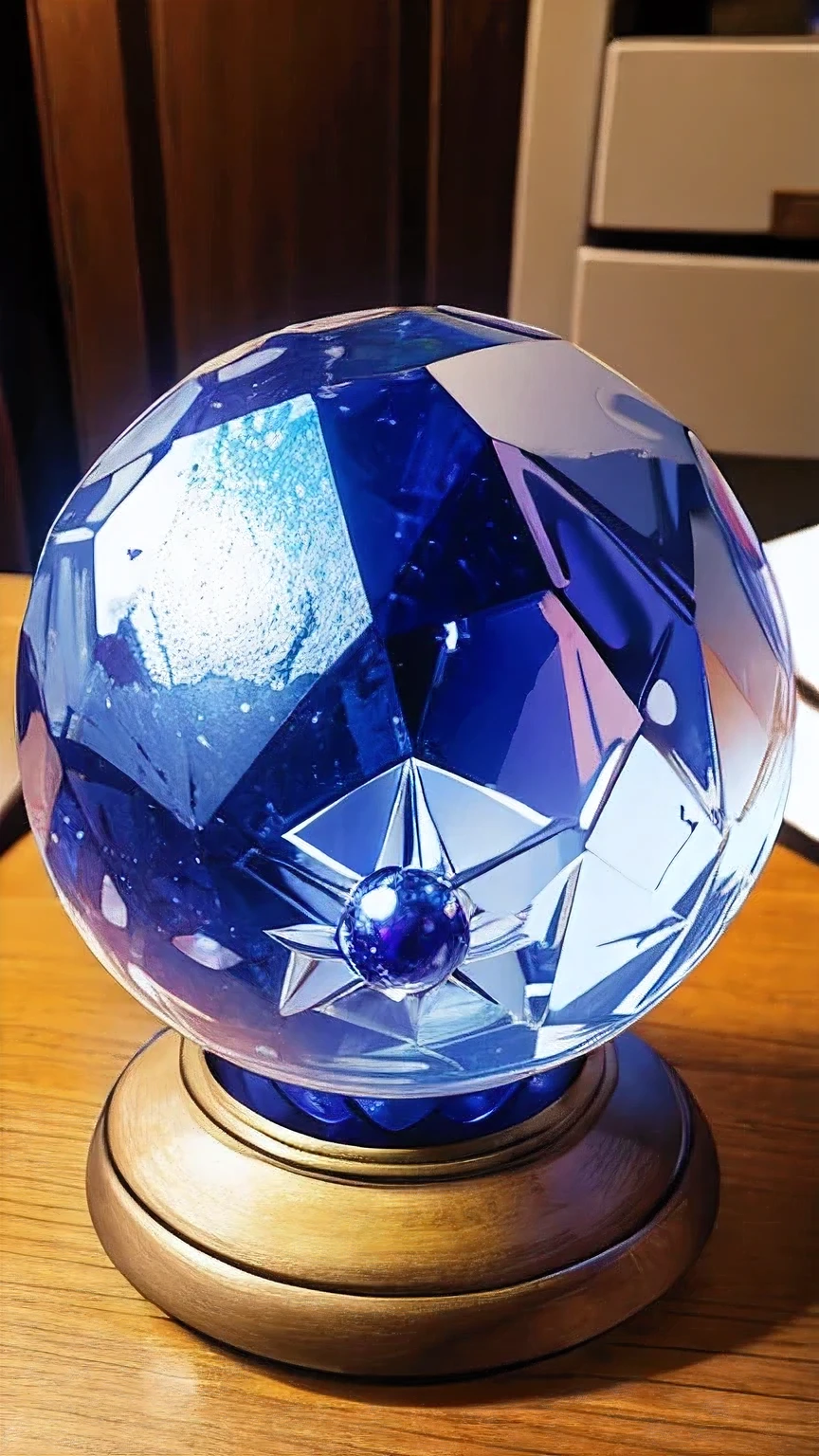 highest quality, Crystal ball made of sapphire, Perfect sphere, central