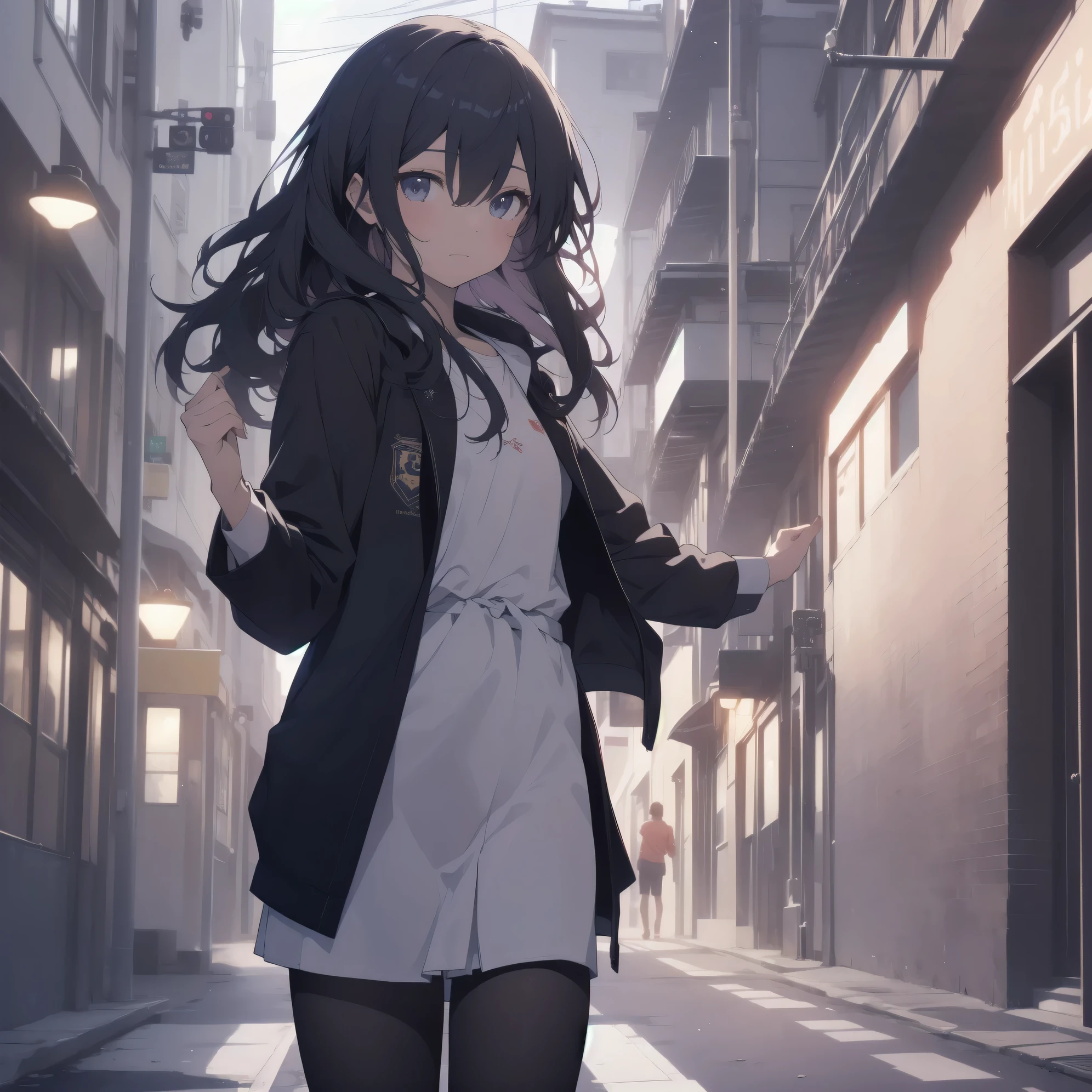 ultra-absurdres-Top quality by artist God, ultra-detailed, high resolution, anime moe artstyle, best anime 8k konachan wallpaper, pixiv contest winner, perfect anatomy,break, 1girl, (Please draw a girl walking sleepily to school alone. )break,(Solo,little female, -yeld:1.Full limbs, complete fingers,a junior hishort hair), short cut, flat chest, , small butt, small black eyes, beautiful detailed eyes, well-proportioned iris and pupils, expressive eyes, highres detailed hair, soft expression, school_uniform, official_alternate_costume, pleated skirt,(Detailed Lighting), (Detailed background), in the School commute route. break,super detailed skin, Best cinematic lighting powered by famous artist, 8k,beauty illustration,photoshop_(medium),very aesthetic,break,((artist:kouji_(campus_life) )), artist:akinashi yuu ,artist:oyari ashito ,artist:kantoku ,