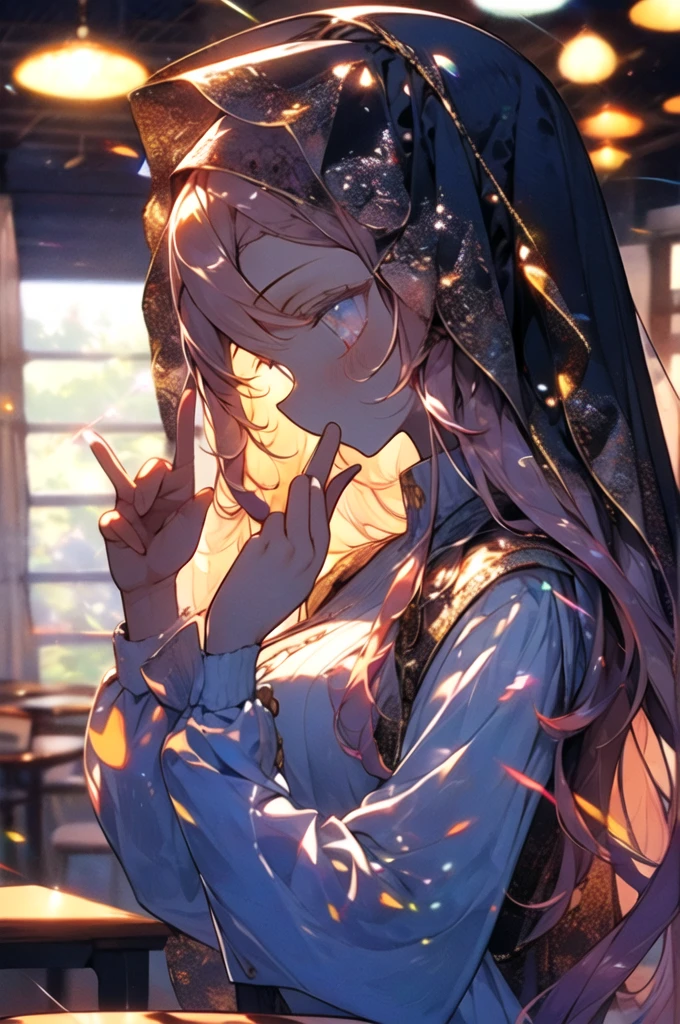 highest quality,((highest quality)),((table top)),((perfect face)),get used to it5Two finger hand,1 girl,(background blur), ((holographic)),1 girl,milky way, (stripes of light), impressive visuals, (dynamic streak, path of light:1.2), bright colors,full body,dynamic pose,golden hair,purple eyes