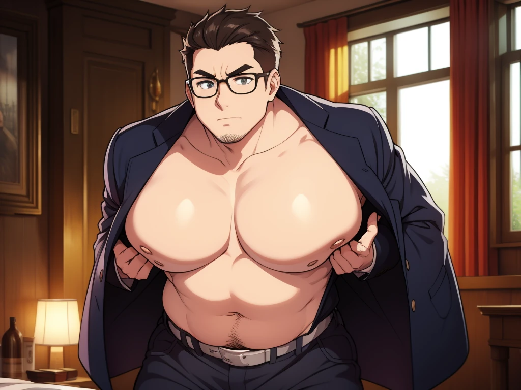 Big man behind