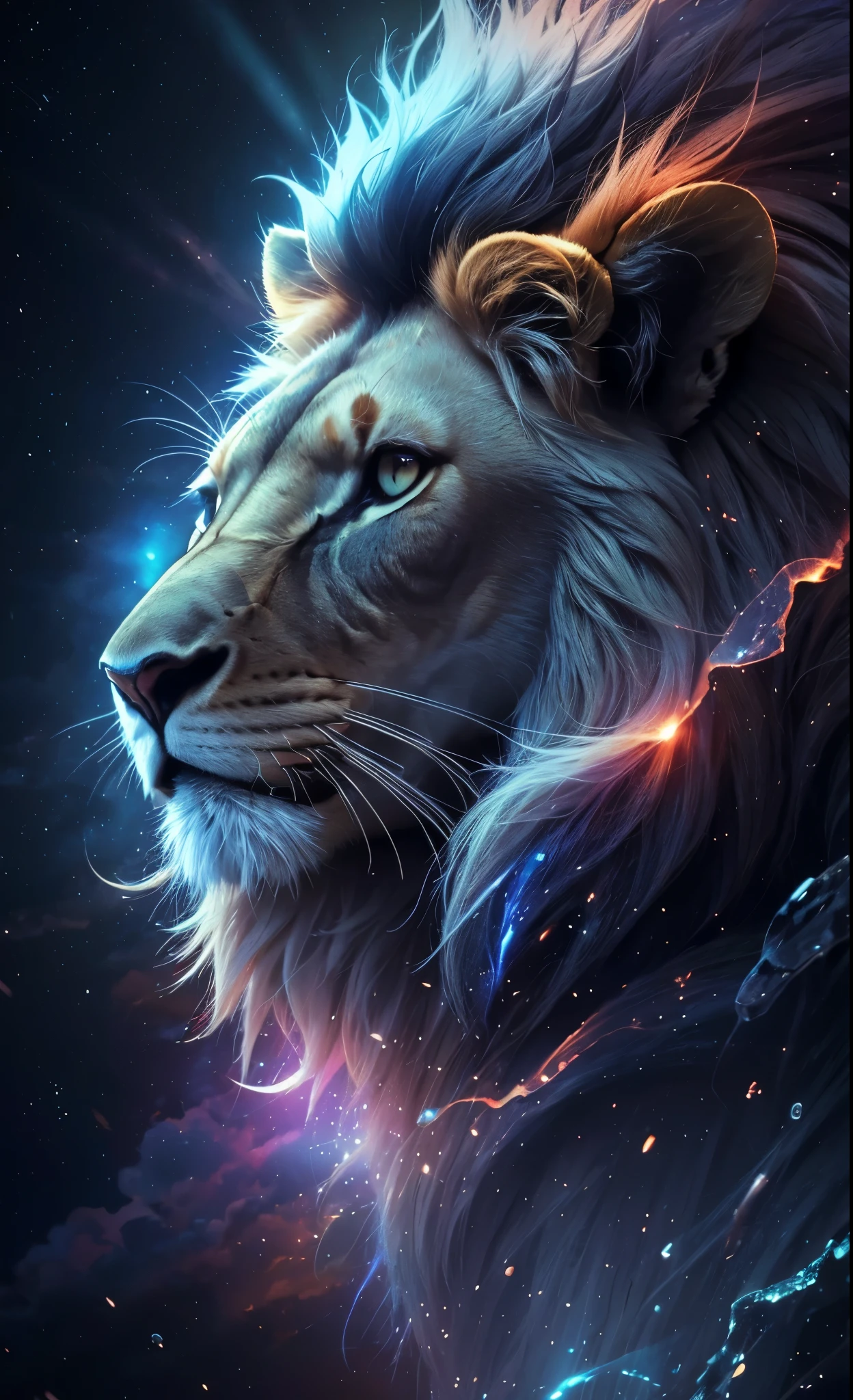 Lion, Divine Lion, naturais, Natureza, Linda, renderizado, fotorrealista, UltraHD, 4k, texturasdetalhadas, thunders, sombras detalhadas, cores detalhadas, por do sol, sol se pondo, Sunset, Natureza Linda, Great Divine, por do sol, contraste detalhado, contraste realista, high resolution, cores detalhadas, fogo, water, heavens, celestial, Detailed Realistic 16K, eletricidade, divina criatura, 8k, Detailed Realistic, 16K, 8K, HD, contraste detalhado, contraste realista, high resolution, cores detalhadas, fogo, eletricidade, divina criatura, 8k, Detailed Realistic, Elegante,