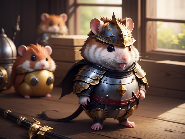 Hamster knight, Meisterwerk, Best quality, Super Detail,4k