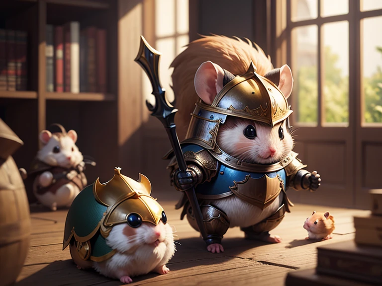 Hamster knight, Meisterwerk, Best quality, Super Detail,4k
