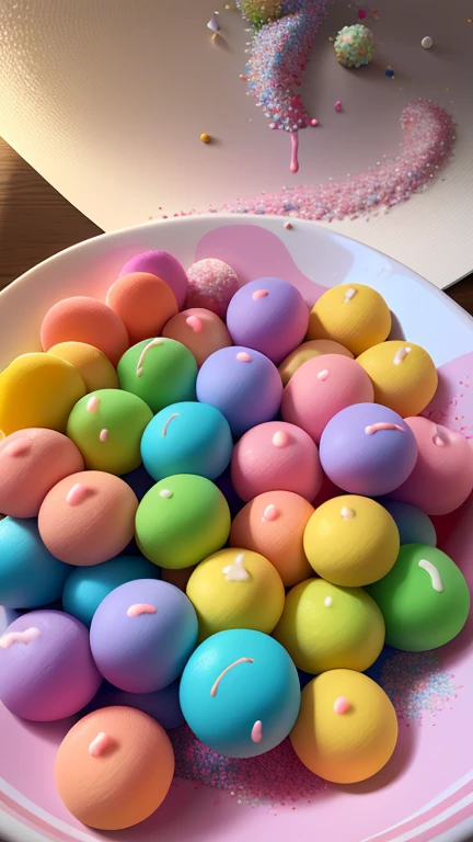 best quality,ultra-detailed,realistic colors,soft lighting,masterpiece:1.2,pastel colors,surreal,edible,playful,whimsical,candy,marshmallows,chocolate,cotton candy,gingerbread house,lollipop forest,fruit-flavored,sparkling sugar,eye-catching,dreamlike,delicious treats,sugar-coated,imaginary world,delightful,enchanted,fun-filled,sticky,sweet aroma,colorful swirls,sugary mountains,sweet dreams,glittering sprinkles,gumball machine,candy canes,juicy gummy bears,lollipops shining in the sun,licorice rainbow,sugar rush,magical land,childhood memories,happiness,joy