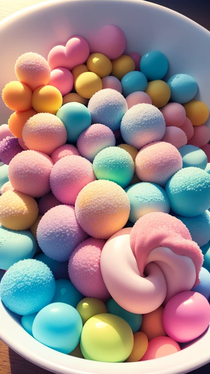 best quality,ultra-detailed,realistic colors,soft lighting,masterpiece:1.2,pastel colors,surreal,edible,playful,whimsical,candy,marshmallows,chocolate,cotton candy,gingerbread house,lollipop forest,fruit-flavored,sparkling sugar,eye-catching,dreamlike,delicious treats,sugar-coated,imaginary world,delightful,enchanted,fun-filled,sticky,sweet aroma,colorful swirls,sugary mountains,sweet dreams,glittering sprinkles,gumball machine,candy canes,juicy gummy bears,lollipops shining in the sun,licorice rainbow,sugar rush,magical land,childhood memories,happiness,joy