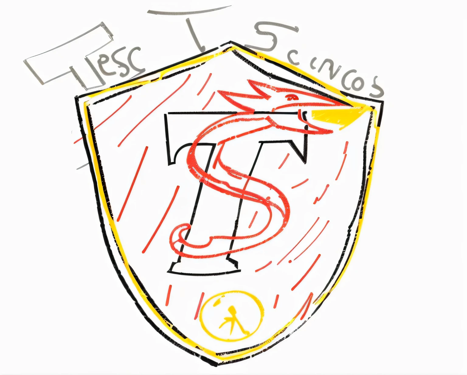 dessin d'un bouclier avec un at dessus avec une ligne rouge, conception de bouclier, bouclier fantastique, inspired par Telemaco Signorini, tosa school, poser, shield emblem, sceau, par Telemaco Signorini, par Teresa Fasolino, logo sans texte, blason, par Tomasz Jedruszek, TF2