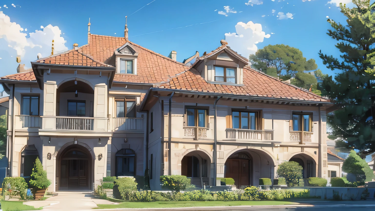 A two-storey European-style mansion