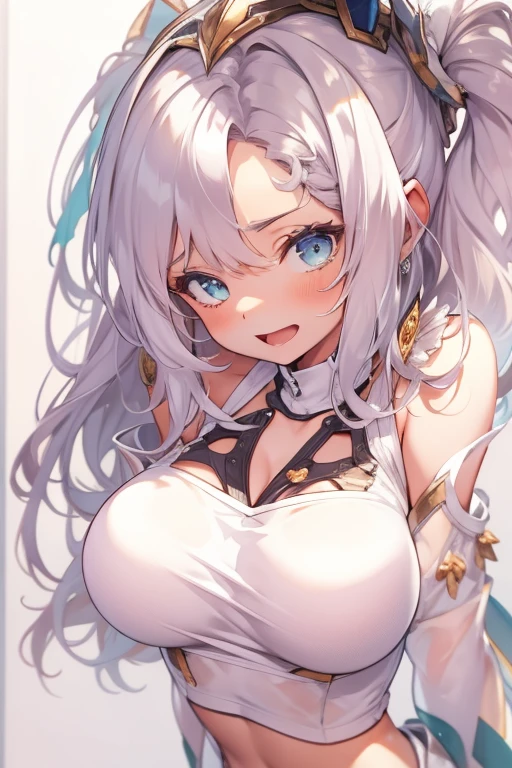 (Low Saturation:1.5),anime,1girl,pov,masterpiece,Awards, high quality,High resolution,HD,4K,8K,high quality,portrait,simple background,closeup upperbody,white clothes,Independently deformed breasts,shruged,viscous paint,(swiping breasts:1.3),oily skin,Slimy Cleavage,(Cleavage Bulge,deformed to flat breasts:1.4),(Medium breasts:1.2),Compressed chest,camisole,Crop tops,(Enhance breasts pose:1.3),sriped strap,perspective,perfect skin,smile,